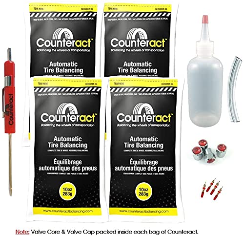 Counteract DIYK-10 Do It Yourself Tire/Wheel Balancing Beads Kit - Off -Road, Medium/Heavy Duty Truck Tires, (4) 10oz DIY Bead B