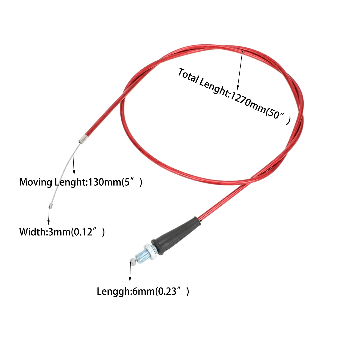 Yoxufa 50 Inch Throttle Cable For Predator 79Cc 97Cc 196Cc 212Cc 2.5Hp Baja Doodle Bug Racer Db30 Warrior Heat Mb200 Coleman Ct1