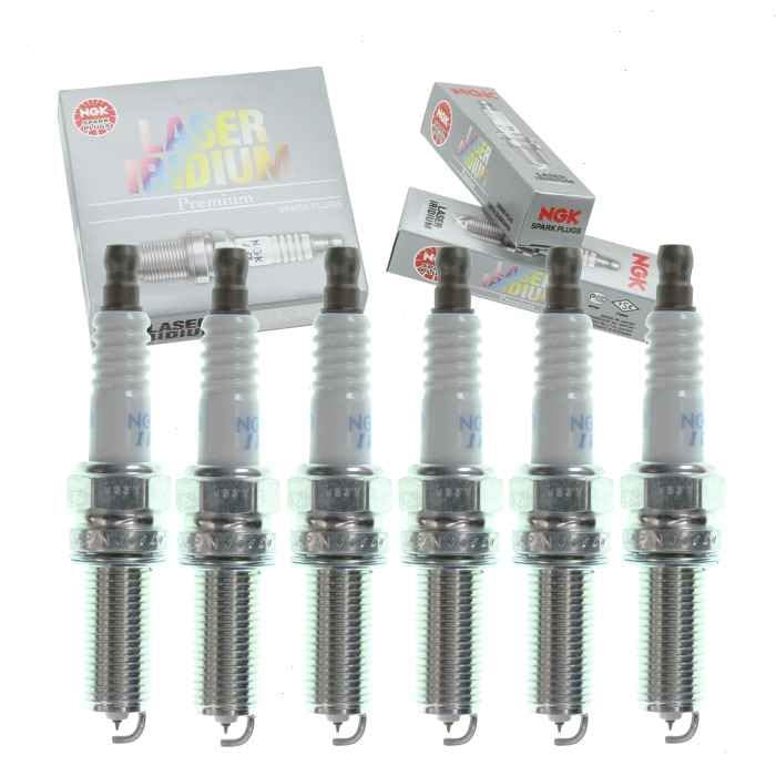 6 pc NGK Laser Iridium Spark Plugs compatible with Dodge Grand Caravan 3.6L V6 2011-2014