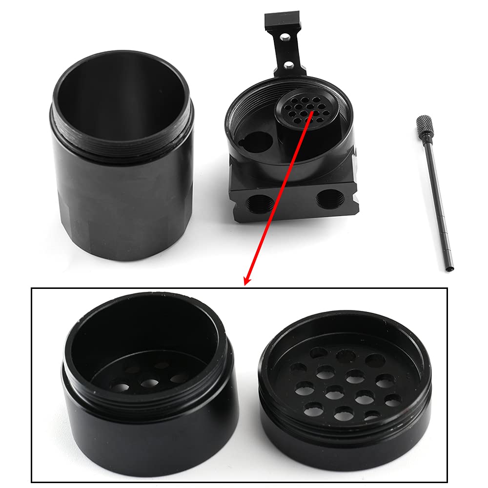 Aiuphing Oil Catch Can Kit, Universal 300Ml Aluminum Oil Collector Tank With Air Filter,Hose And Other Accessories (Black)