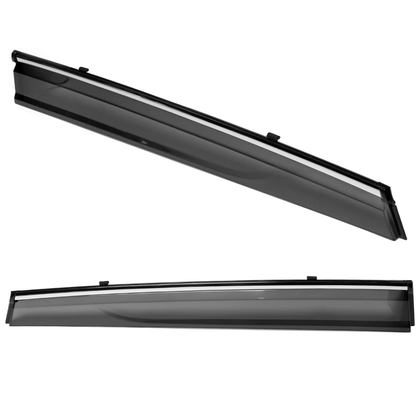 IKON MOTORSPORTS, Window Visor Compatible with 2015-2024 Nissan Murano Z52, Injection Polycarbonate with Chrome Trim Air Deflect