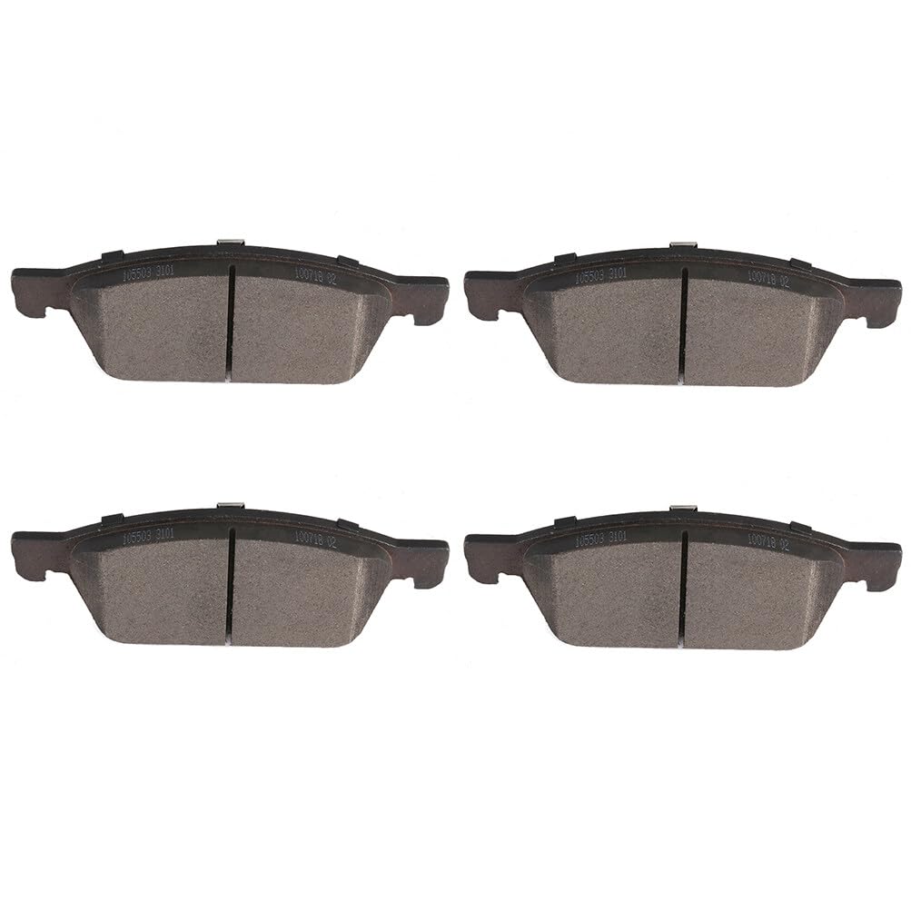 Cciyu D1645 Front Semi-Metallic Disc Brake Pads Kit - 4Pcs For Ford Escape 2013-2019, Focus 2013-2018, Transit Connect 2014-2019
