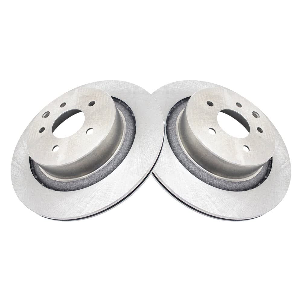 Trq Rear Brake Rotors Set Vented Compatible With 2008-2013 Infiniti G37 2014-2015 Q60