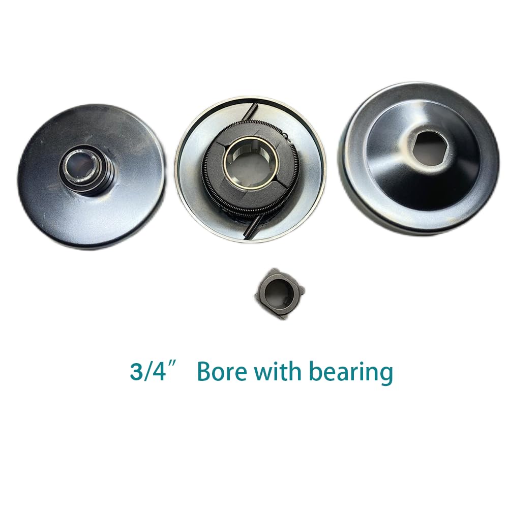 QYMOTO KT196 Go Kart Clutch 3/4" Bore Driver Pulley for 30 Series Torque Converter, Fits Coleman KT196, Comet Manco 212cc