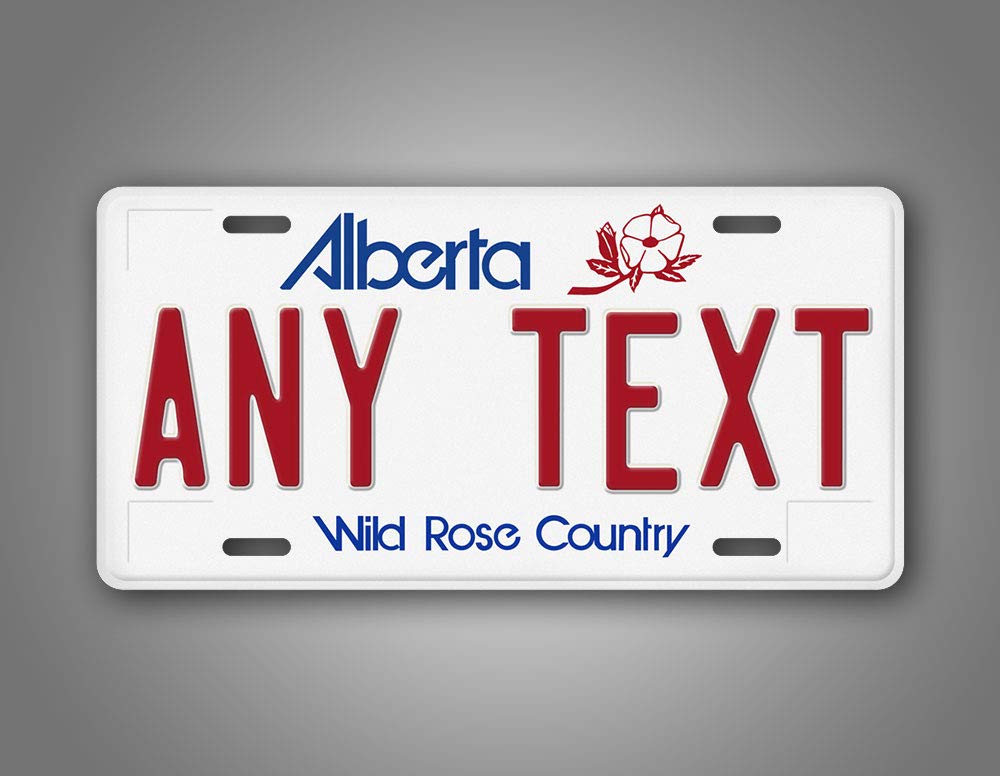 Signsandtagsonline Personalized Alberta Canada Wild Rose Country License Plate Any Text Custom Auto Tag