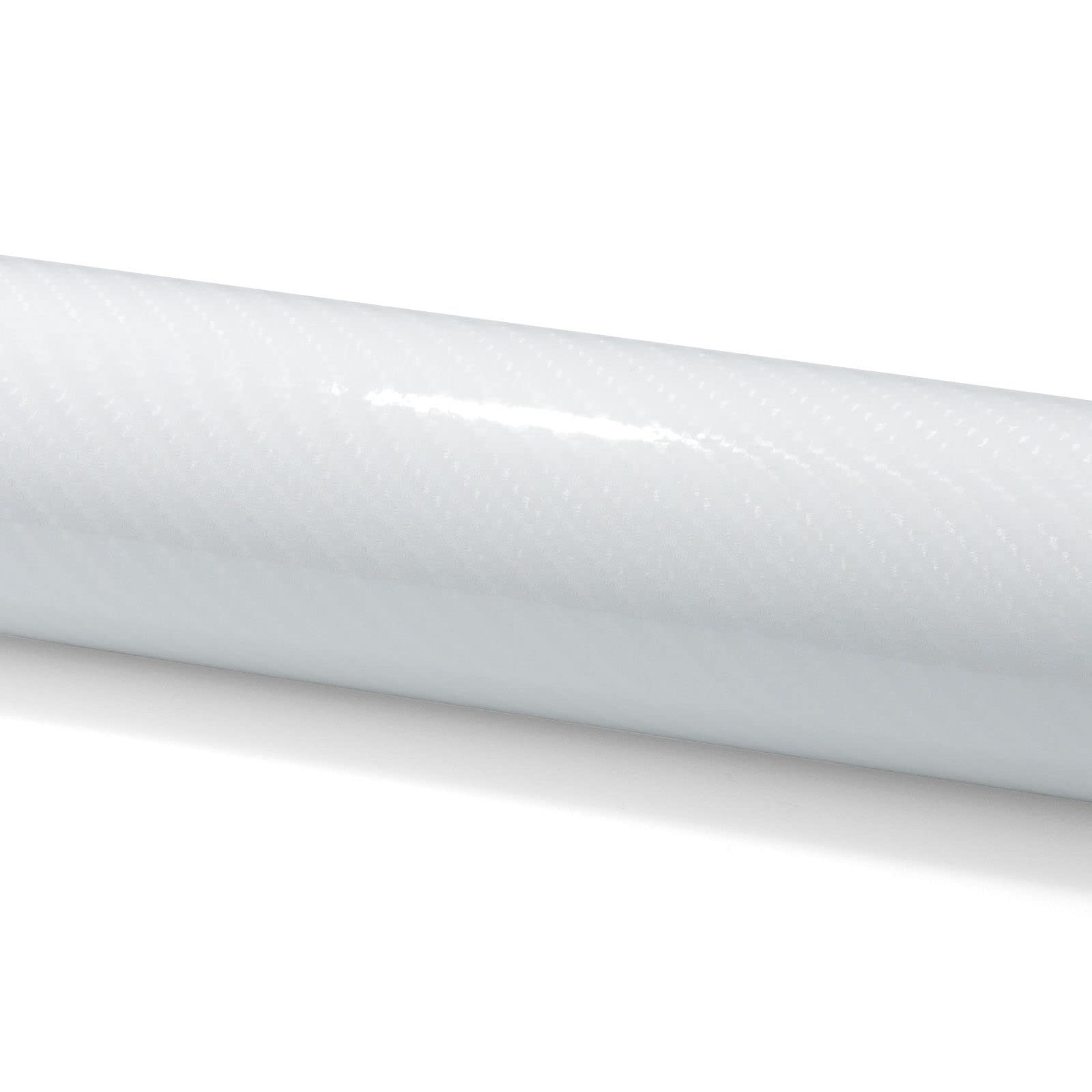 12''X60'' (1Ftx5Ft) White 7D Carbon Fiber Textured High Gloss Vinyl Wrap Auto Car Sticker Decal Film Sheet Bubble Free Air Relea