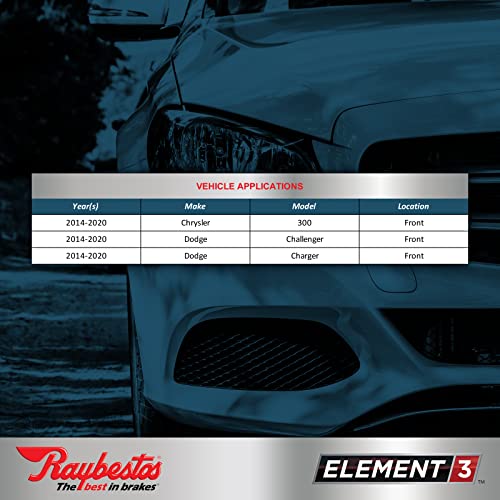 Raybestos Premium Raybestos Element3 Eht Replacement Front Brake Pad Set For Select 2014-2020 Chrysler 300, Dodge Challenger/Cha