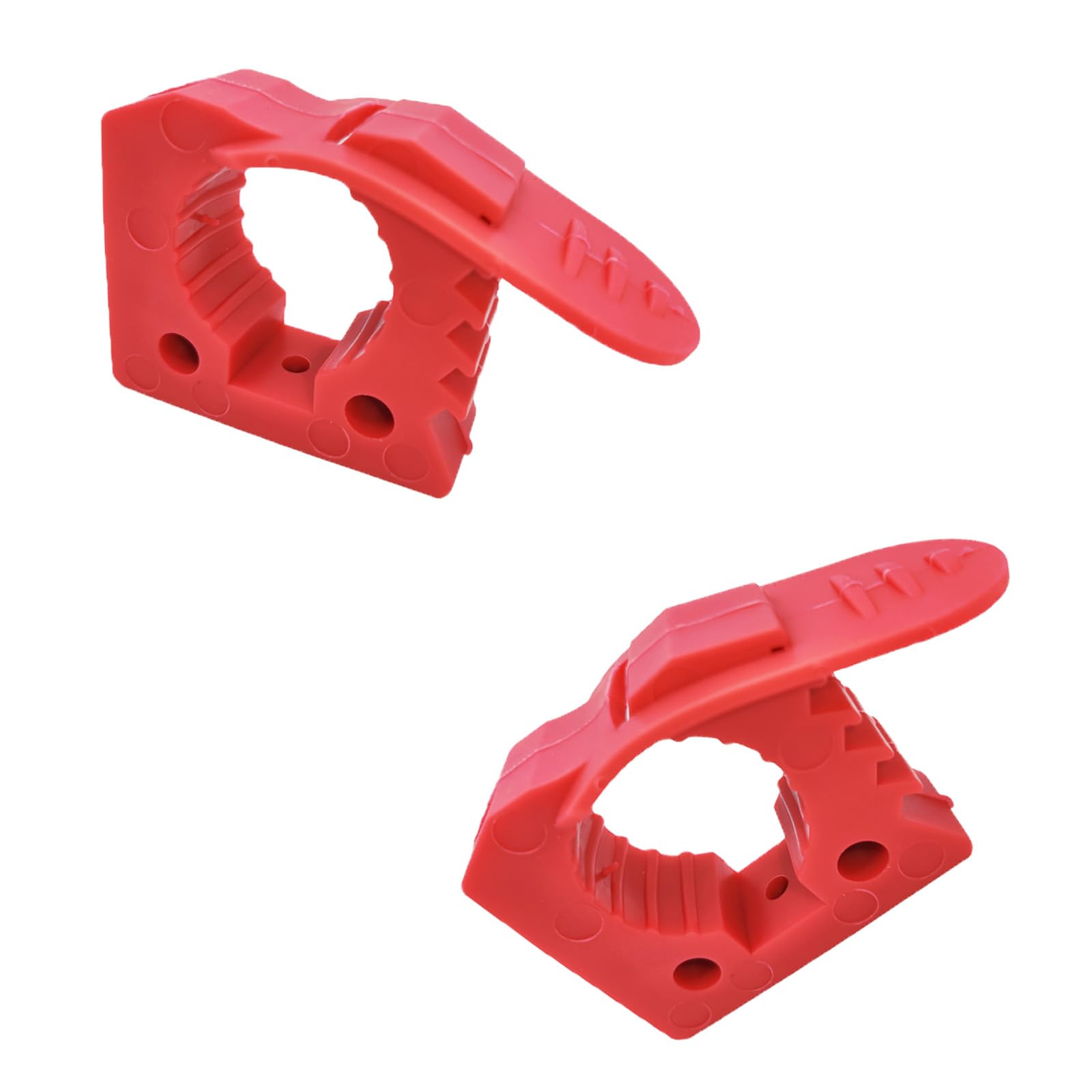 TUOMAICN Rubber Clamp Mount kit 1-1/5~1-1/2 in Diameter for Mounting Tools & Equipment Offroad parts, Red, 2 Packs