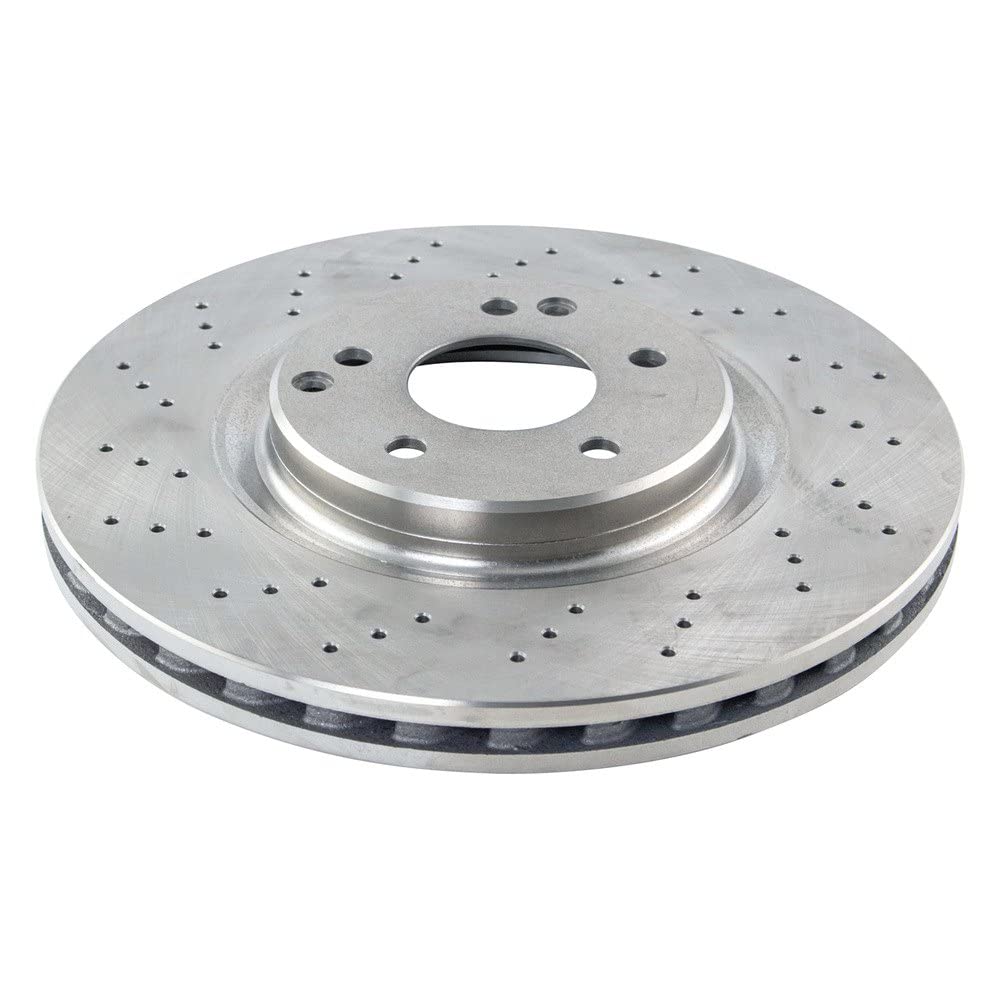 Trq Front Brake Rotors Set Vented Compatible With 2003-2007 Mercedes-Benz C230 2006-2007 C280 2001-2005 C320 2006-2009 Clk350 20