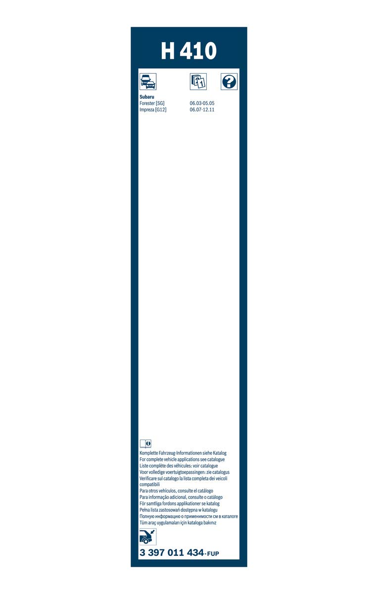 Bosch H410 Rear Wiper Blade; 16'' - Single