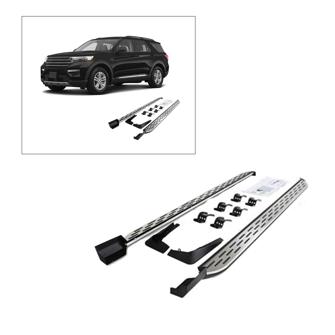 Black Horse Oem Replica Running Boards Aluminum Compatible With 2020-2024 Ford Explorer-Rfoex-20