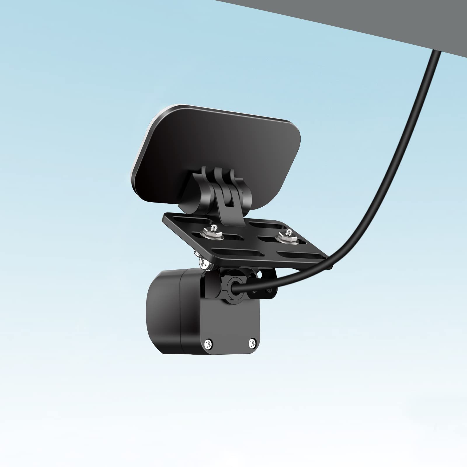 Pixelman Rear Camera Mount for Dash Cam - Black, Model BL-XZJ, Rearview Windshield Bracket for SUV, Truck, RV