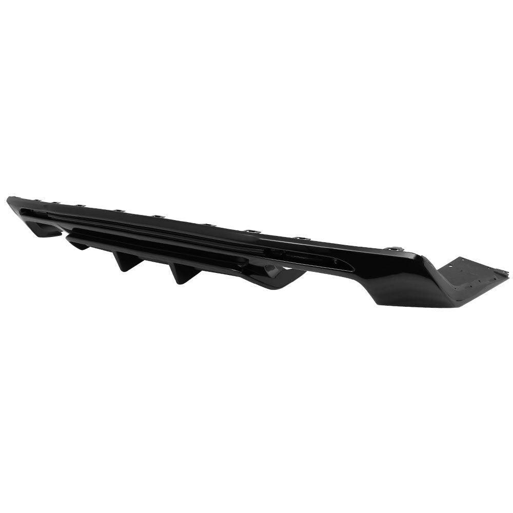 Ikon Motorsports Rear Diffuser Compatible With 2016-2024 Chevy Camaro, Glossy Black Pp Rear Bumper Lip Lower Body Protection Avo