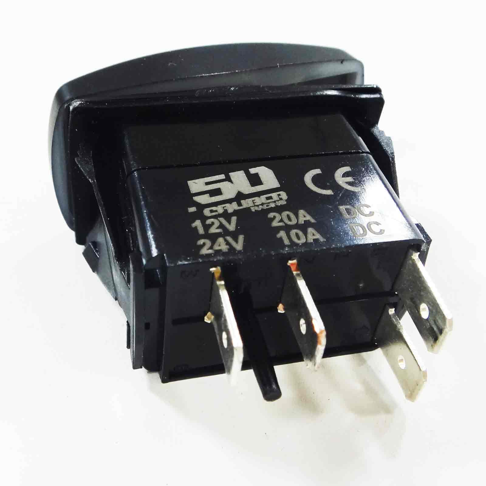 50 Caliber Racing Rocker Switch Blow Me On/Off Led Backlit -Headlights- Utv, Auto, Boat 20A 12V (Orange 5359A27)