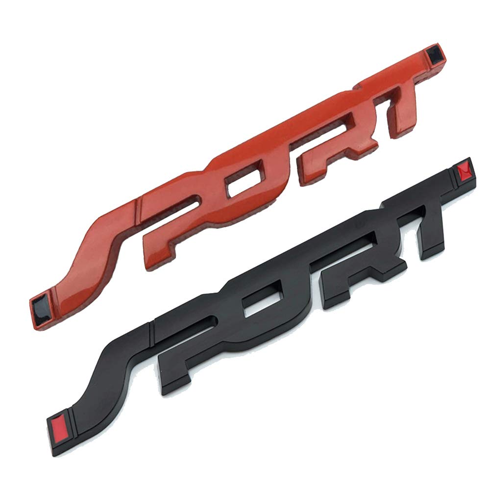 Huapx 2Pack Metal Car Sport Sticker,3D Premium Car Side Fender Rear Trunk Emblem Logo Badge Decals Compatible For Ford/Jeep/Bmw/