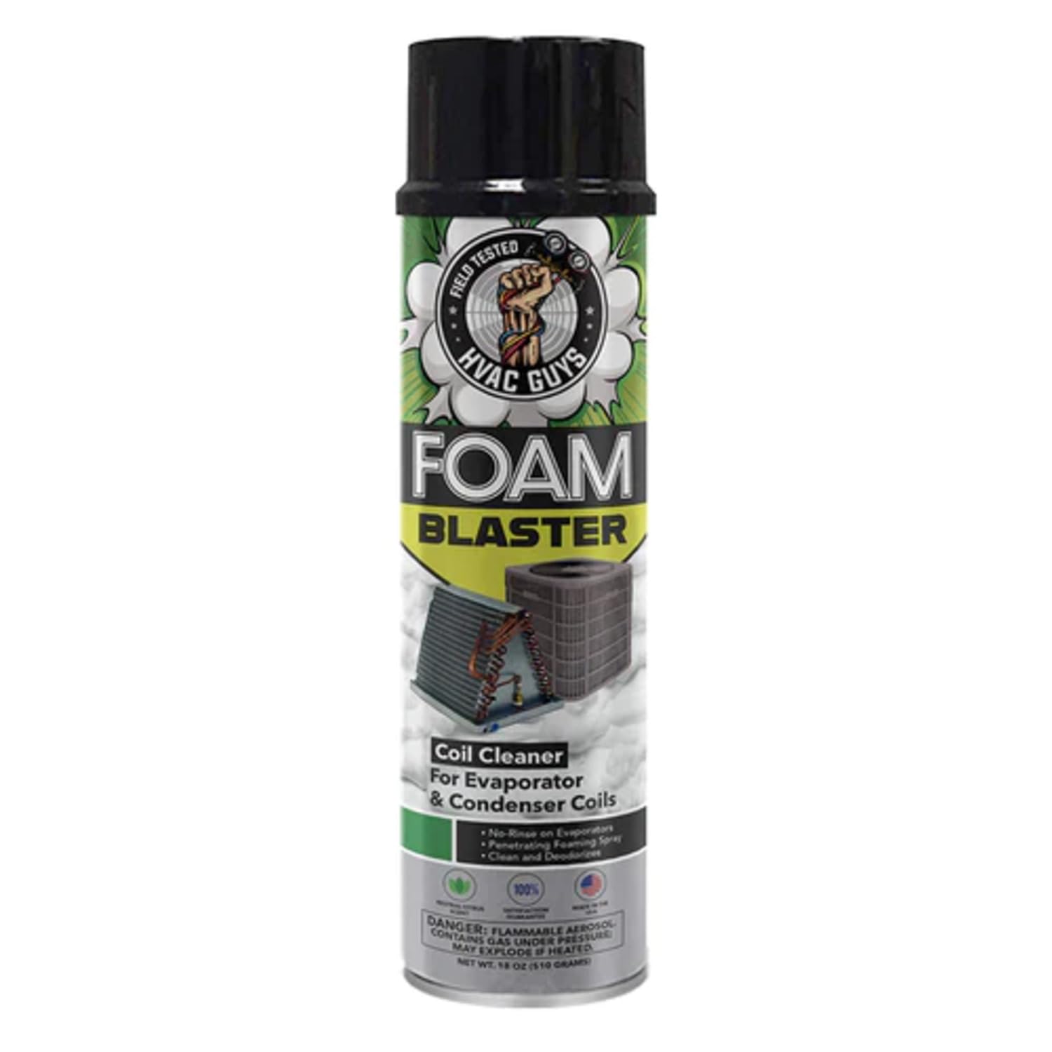 Leak Saver Hvac Guys Foam Blaster Air Conditioner Cleaner - Ac Coil Cleaner Foaming No Rinse Formula - Coil Cleaner For Ac Unit