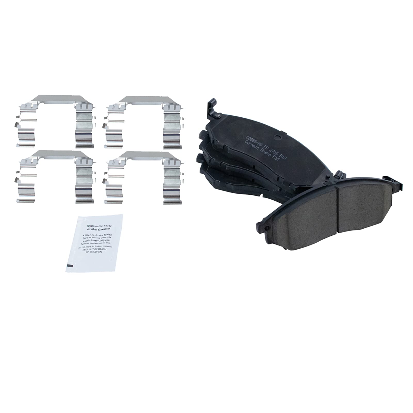 Trq Front Brake Pad & Rotor Kit Brake Pads Brake Rotor Ceramic Premium G-Coated Compatible With 2003-2004 Infiniti M45 2002-2006