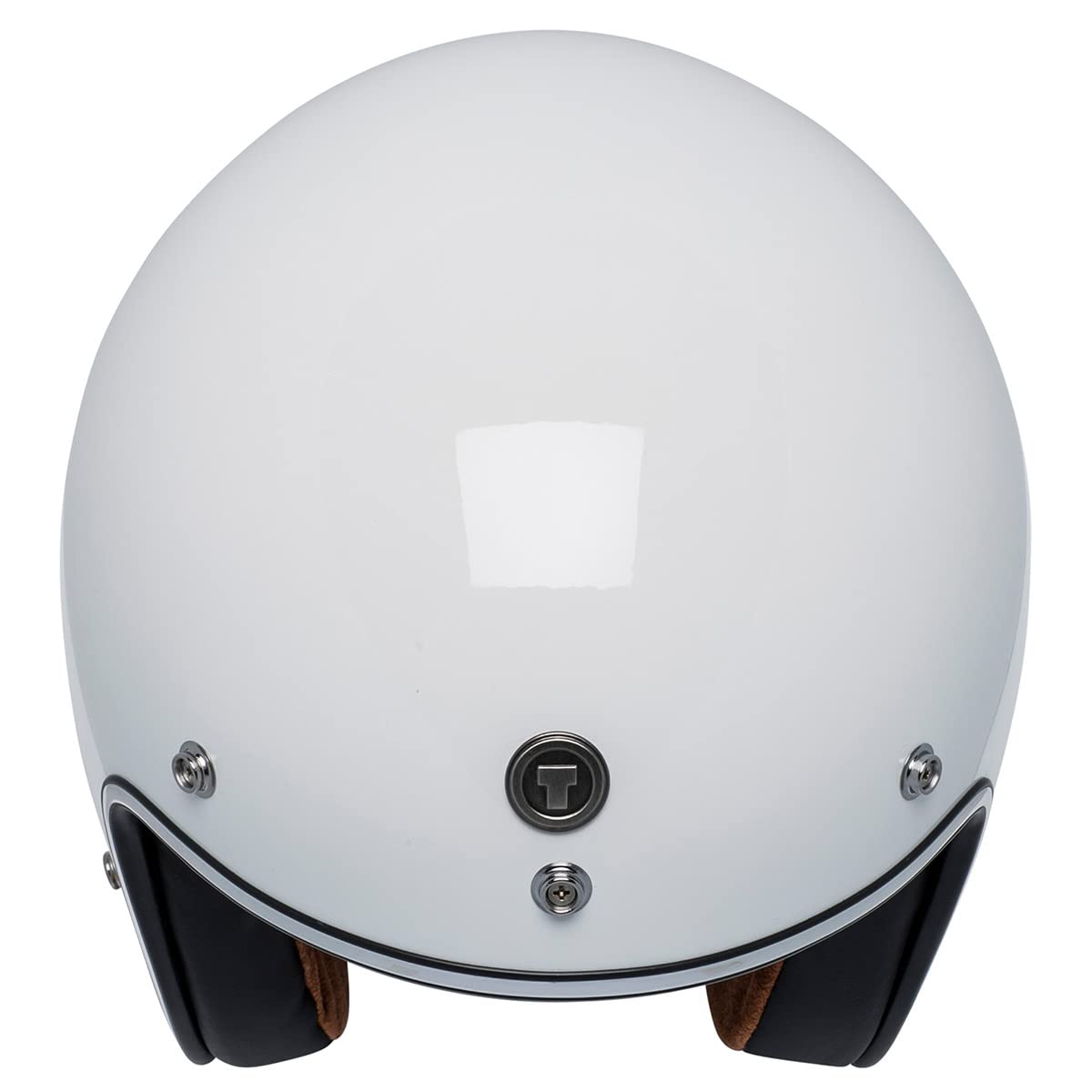 TORC T-50 Retro Motorcycle Helmet, Gloss White Iso Bar, Large, Plastic ABS, Open Face Design