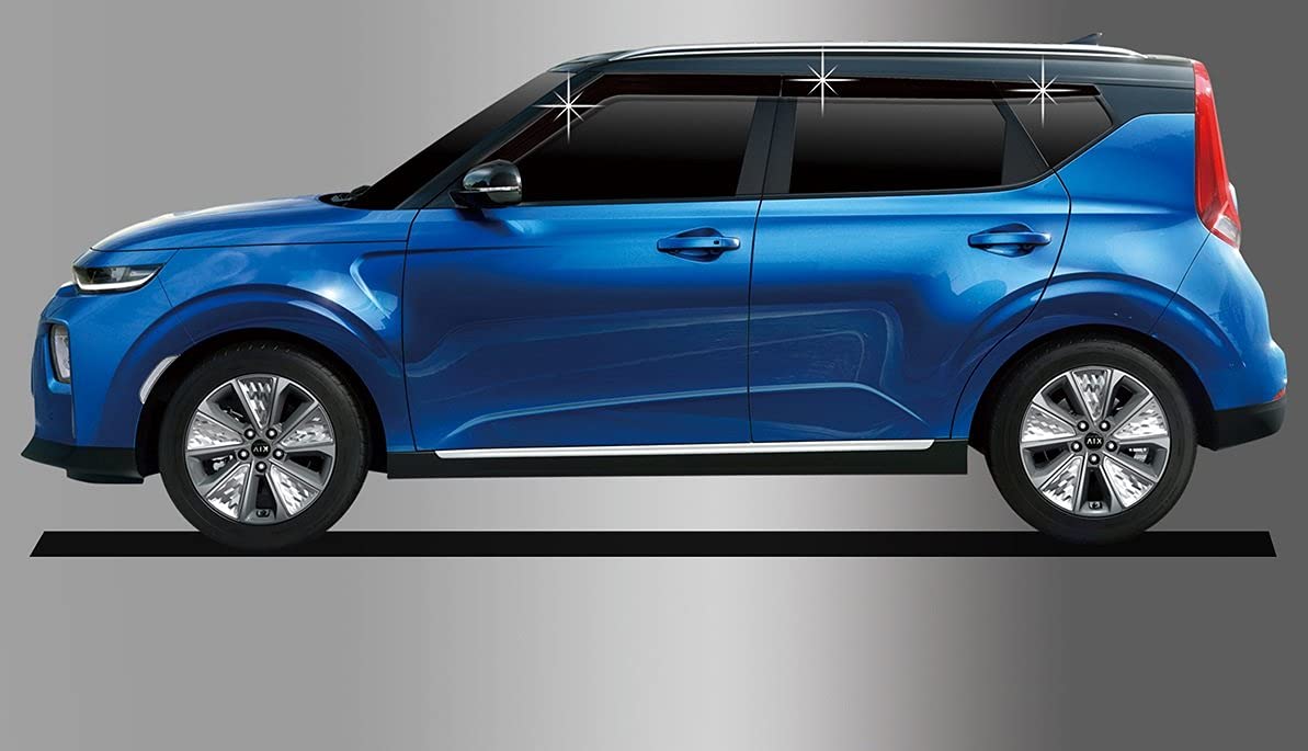 AUTO CLOVER Tape-On Rain Guards for Kia Soul 2020-2025, Dark Smoked Window Visors, 6 Pcs Set, Out-Channel Vent Shades