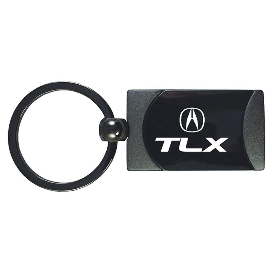 Au-TOMOTIVE GOLD Two Tone Rectangular Key Chain for Acura TLX (Gunmetal)