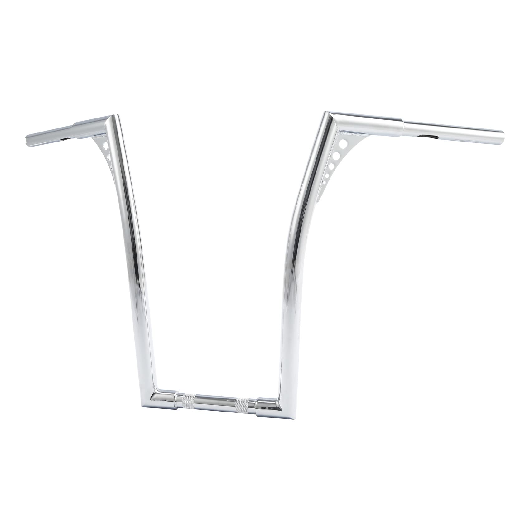 Xfmt Motorcycle Rise Ape Hangers Bar 1-1/4'' Batwing Handlebar For Harley Sportster Xl Softail Dyna Road King (Chrome, 20'')