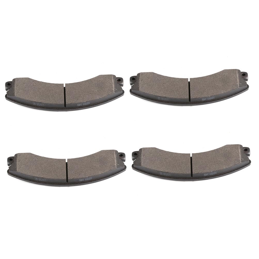 Cciyu D1565 Semi-Metallic Disc Brake Pads Kit - Front/Rear For Chevrolet Express 3500/4500, Silverado 2500/3500 Hd, Suburban 350