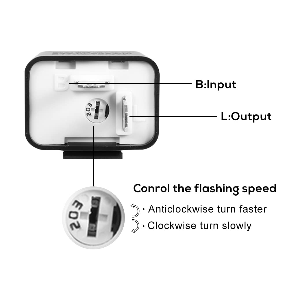 Adjustable 2 PIN 12V Motorcycle Indicator Turn Signal Flasher Relay Perfect Fit for Honda Grom Yamaha Harley etc. Motorcycle LED