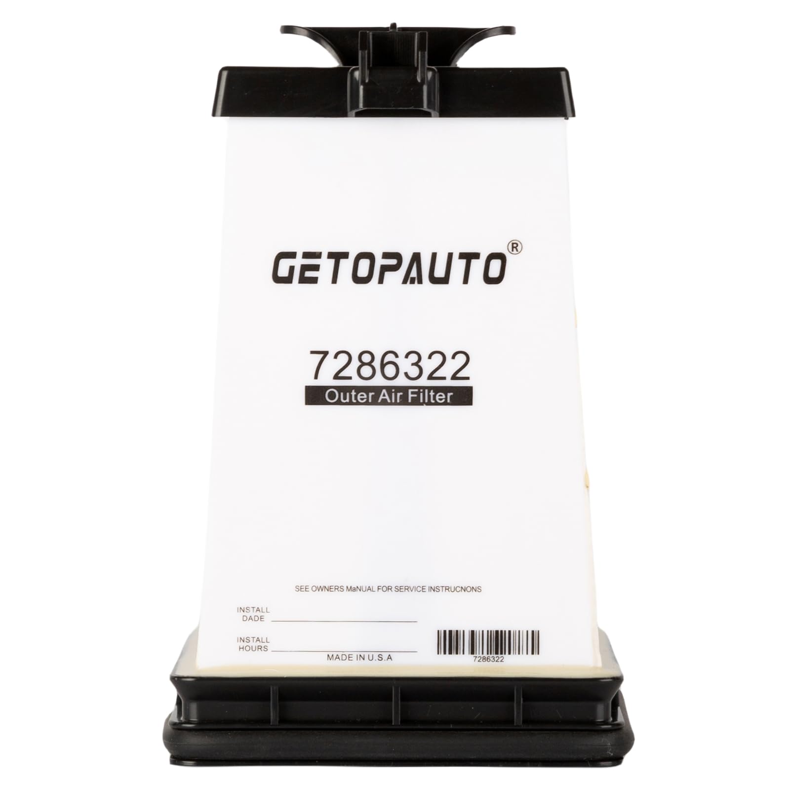 GETOPAUTO 7221934 & 7286322(7221933) Inner & Outer Air Filter Kit Fit for Bobcat Track Loaders T450 T550 T590 & Skid Steer Loade