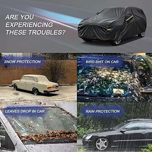 Koukou Waterproof Suv Car Cover Suitable For Kia Soul From 2009 To 2025, 7 Layers Heavy Duty Car Cover Waterproof All Weather Wi