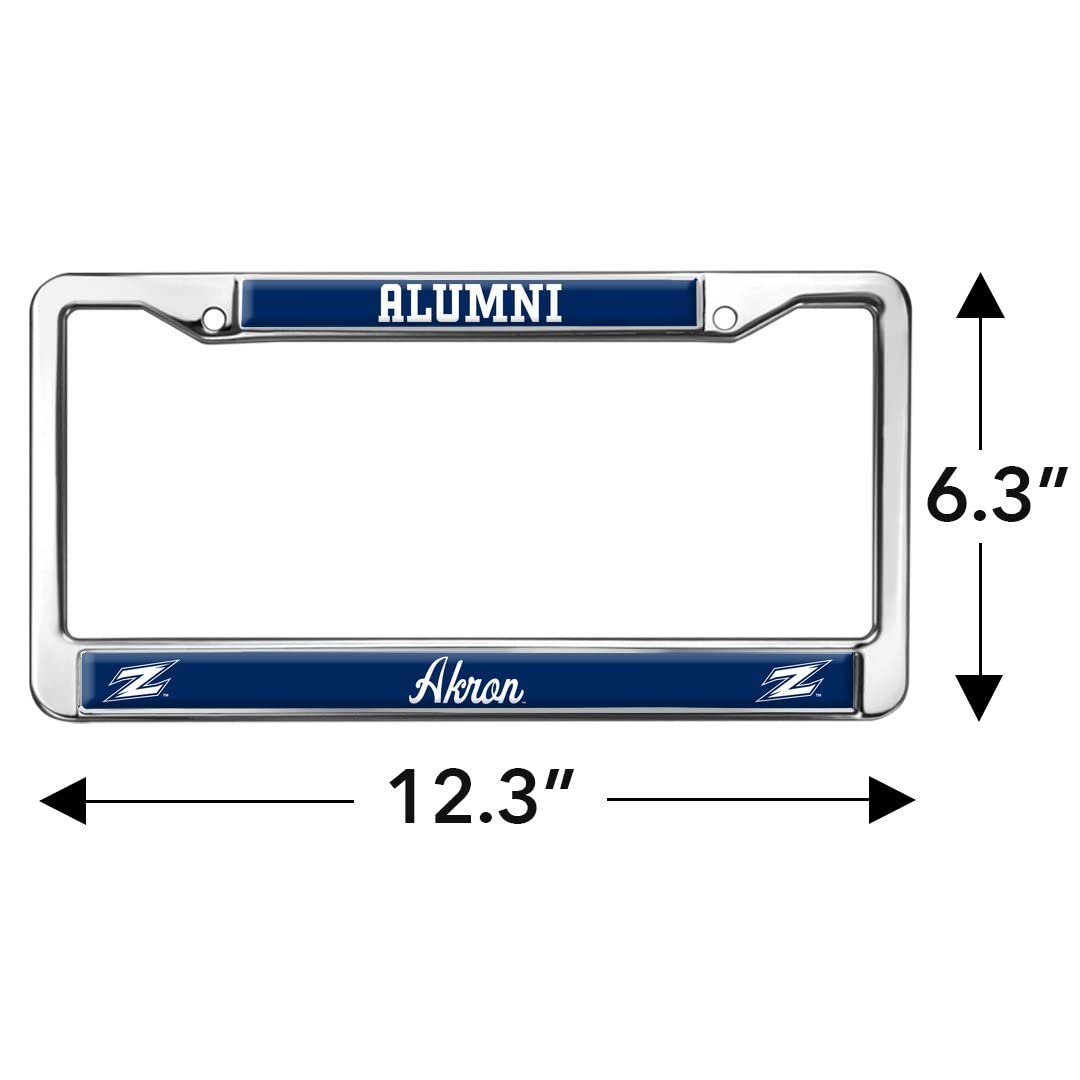 University of Akron Alumni Logo Full Size Standard License Plate Metal Frame