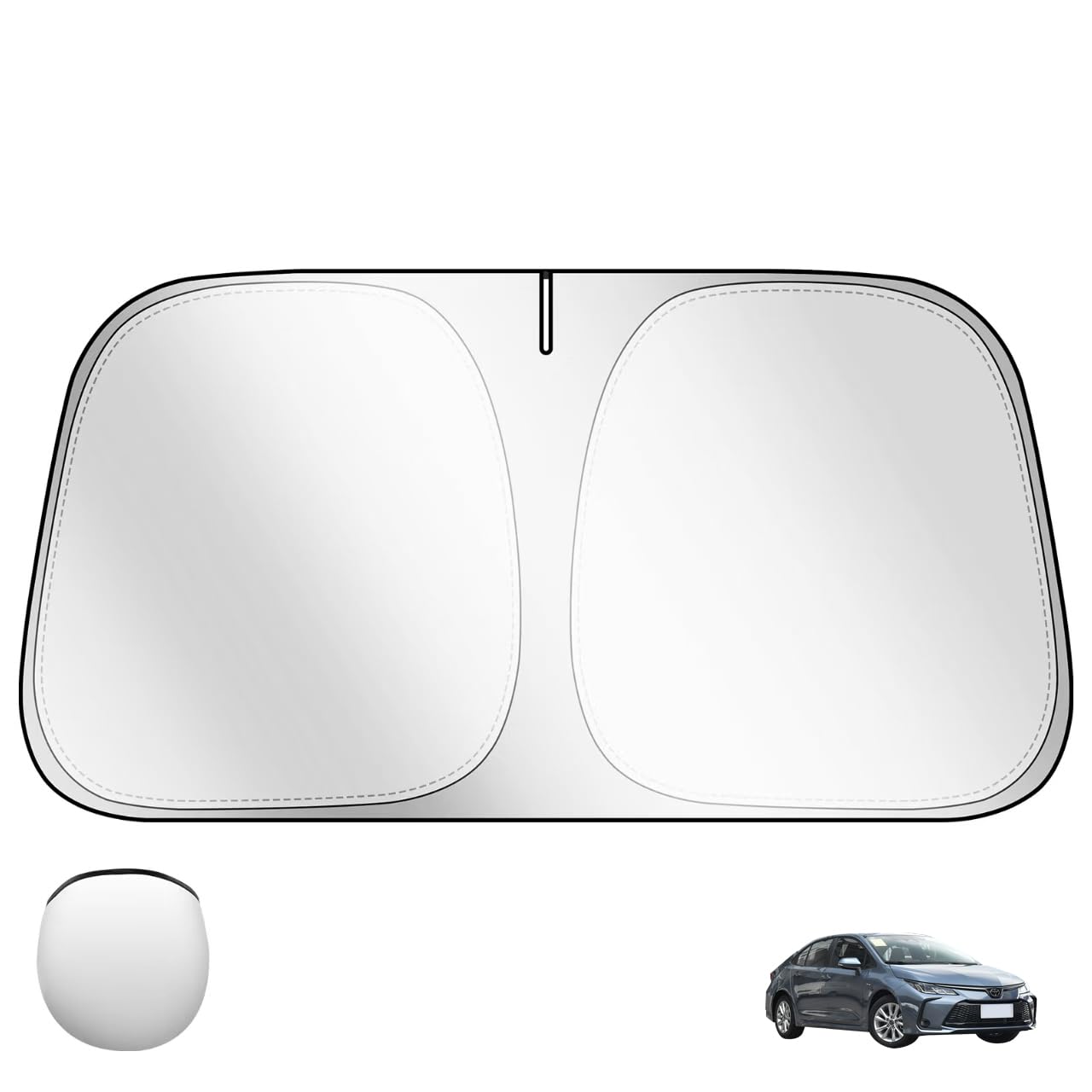 Kboise 2025 Upgrade Professional Windshield Sun Shade For Toyota Corolla 2019-2025, Innovative No-Light-Pass Technology For Maxi
