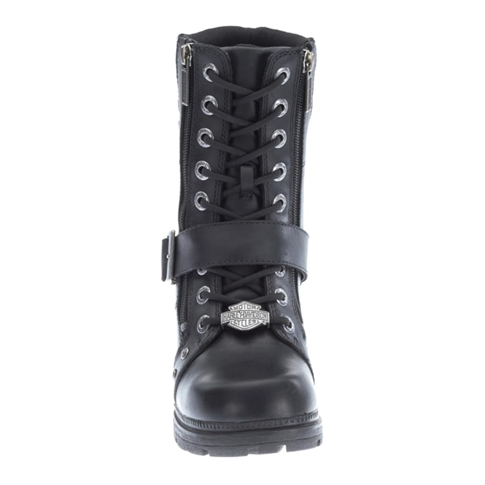 HARLEY-DAVIDSON Women's Talley Ridge Motorcycle Boot, Black, Size 8.5 M US - Stylish & Durable Footwear for Riders