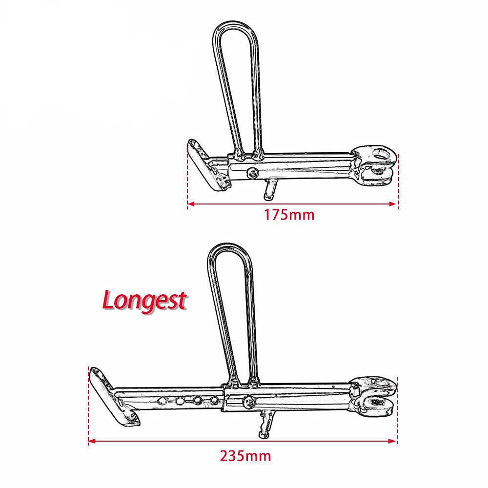 Motobiker Adjustable Kickstand 5.5''-7'' Lowered Kick Stand Kit Compatible with Honda CBR250RR CBR250R 2011-2014 CB300F CBR300R