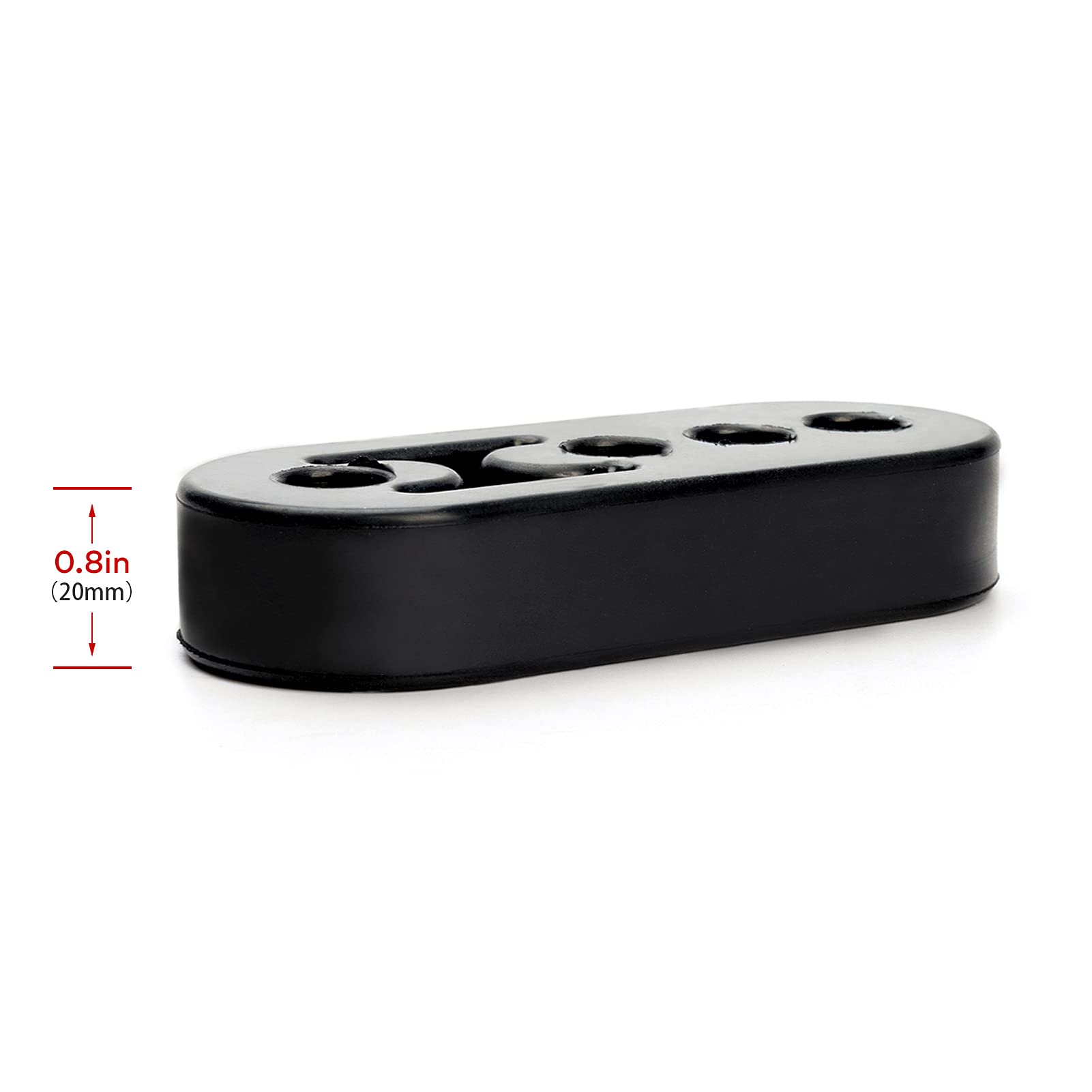 NORSMIC Exhaust Hanger Rubber -4PCS, Universal Hole Size Diameter 12mm (0.47inch), Muffler Bracket Mount, Rubber Insulator for C