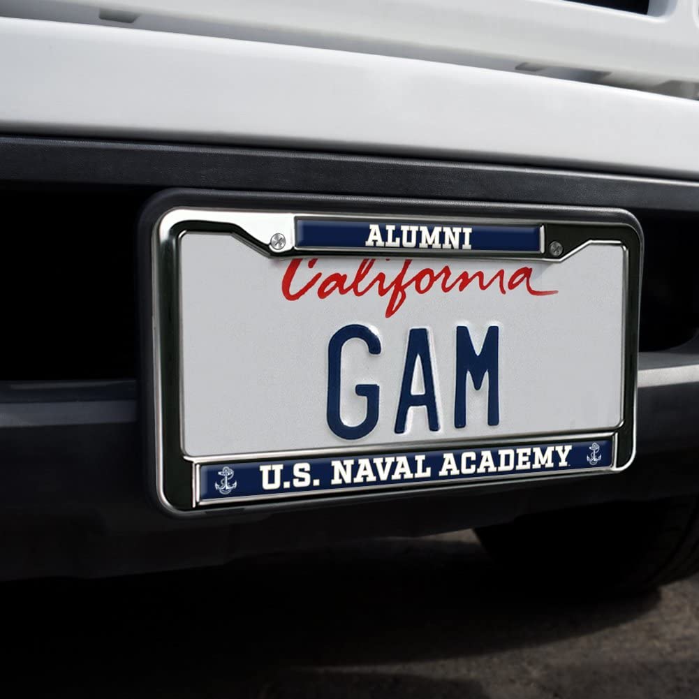 GRAPHICS & MORE Full Size Metal License Plate Frame - US Naval Academy Alumni - One Size - Durable and Stylish