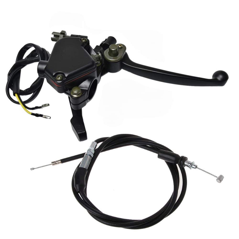 DFuerdivn 7/8'' 22mm Thumb Throttle Cable with Dual Brake Lever Assembly for 50cc 90cc 150cc 250cc ATV Quad Roketa Taotao Sunl K