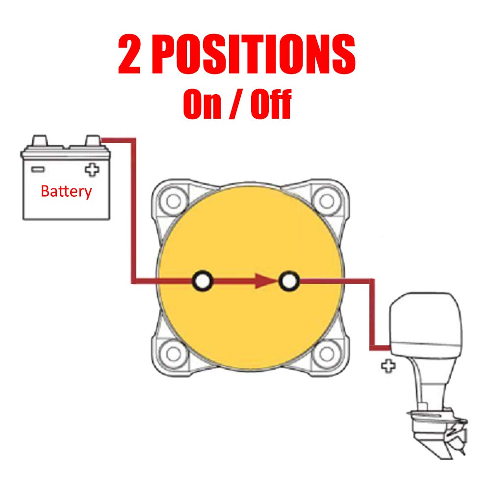 Ampper High Current Battery Switch, 12-48 V Battery Master Cut Disconnect Switch Isolator For Marine Boat, Ship, Yacht, Rv, Truc