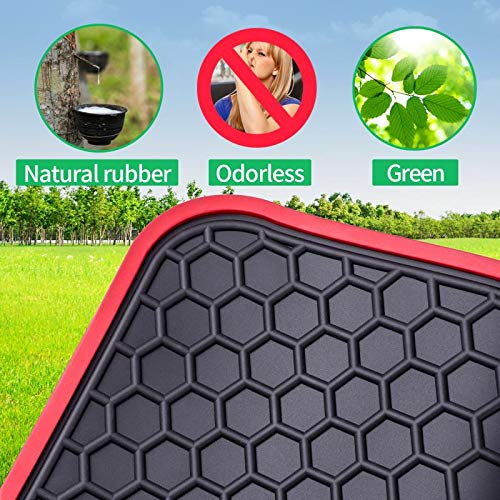 Megiteller Car Floor Mats Custom Fit for Hyundai Santa Fe 2019 2020 Odorless Washable Heavy Duty Rubber (All Weather) Floor Line