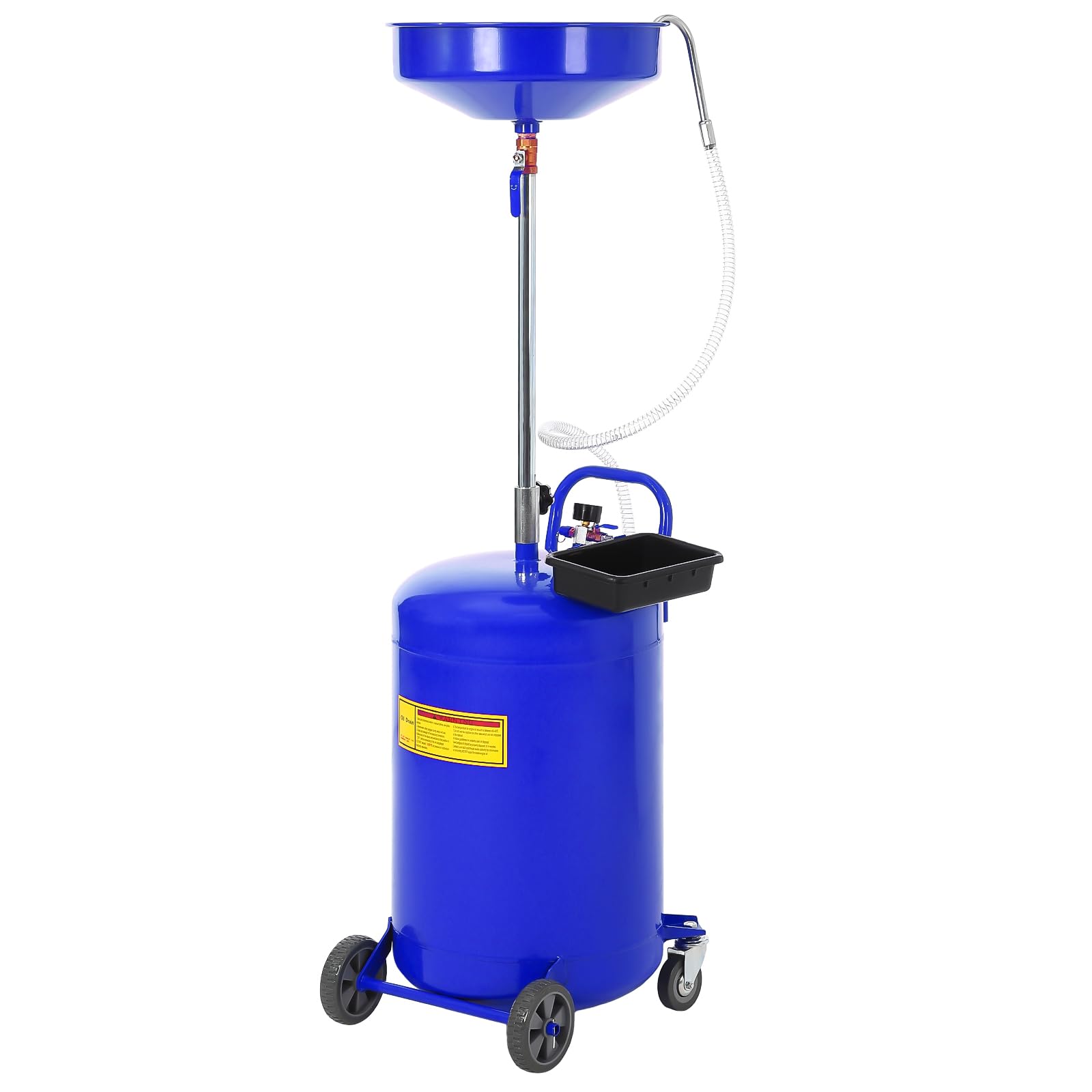 EliteEdge 20 Gallon Waste Oil Drain Tank, Oil Drain Extractor, Pneumatic Drainer for Automotive Fluids, Portable Waste Oil Conta