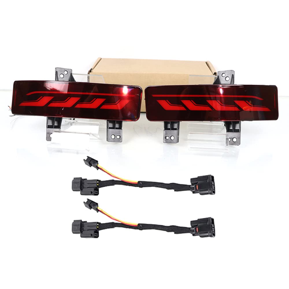 Geegeetop Red Lens Full Led Bumper Reflector Lights Tail Brake Rear Fog Lamps For Honda Crv Cr-V 2020-2021 Plug And Play