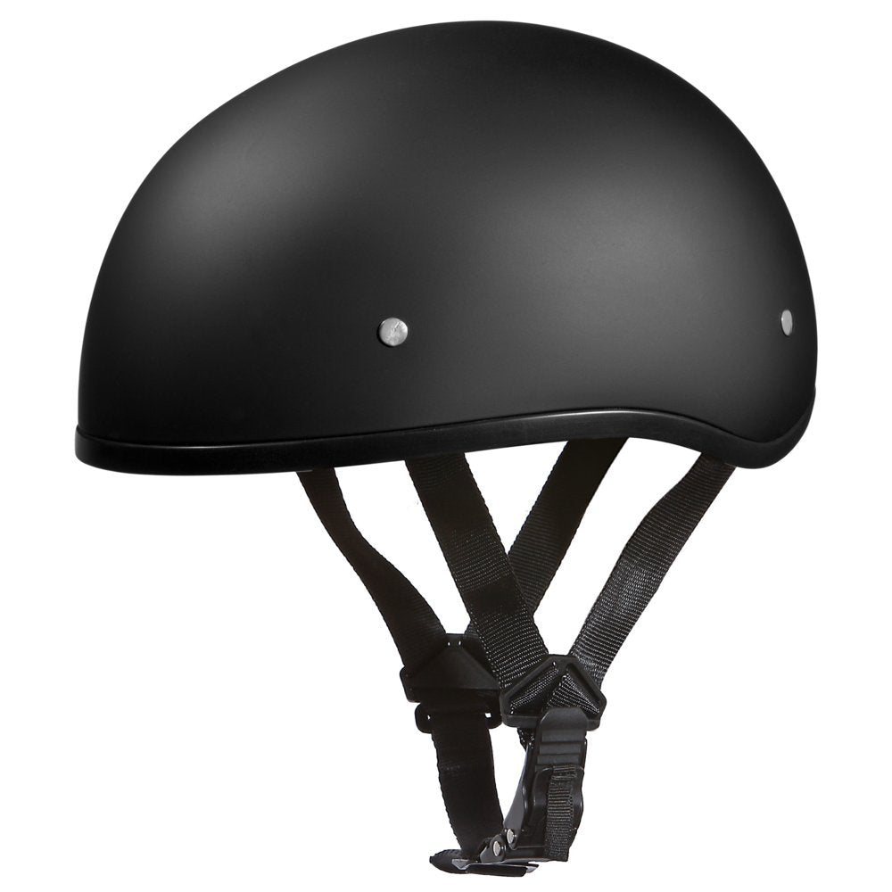 Daytona Helmets Half Skull Cap Motorcycle Helmet Dot Approved [Dull Black] [Xl]