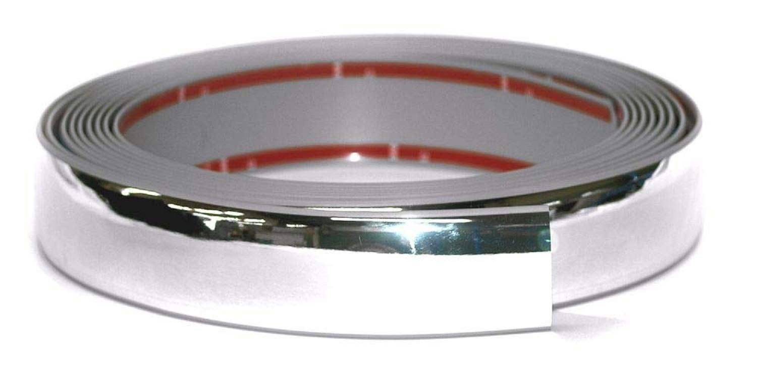Car Door Edge Scratch Guard Trim Molding Protector 40Mm (1.57Inc) X 5M(16Feet) Chrome Sticky Cover U Shape Air Vent Edge Decorat
