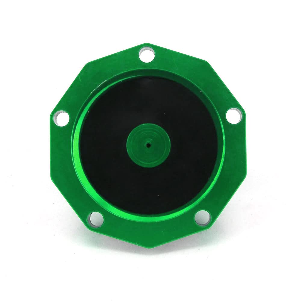 JFG RACING Dirt Bike Gas Cap - CNC Aluminum with Breather Valve for KLX110/450R KX85/100/250/250F/450F - Green
