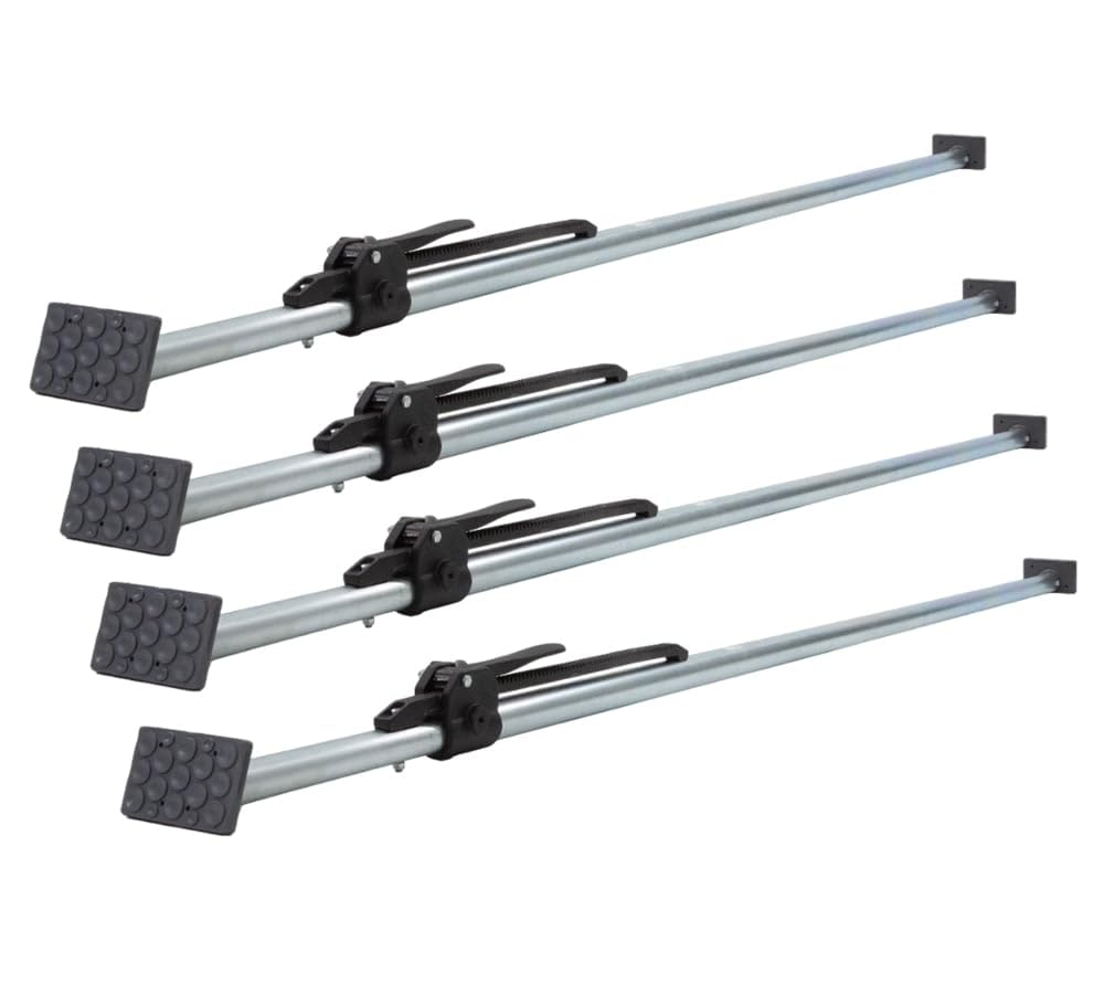 Mytee Products 4 Pack Heavy Duty Adjustable Load Lock Bar for Semi Trailers, Truck Box - 89.75-104.5 Long Steel Ratcheting Cargo