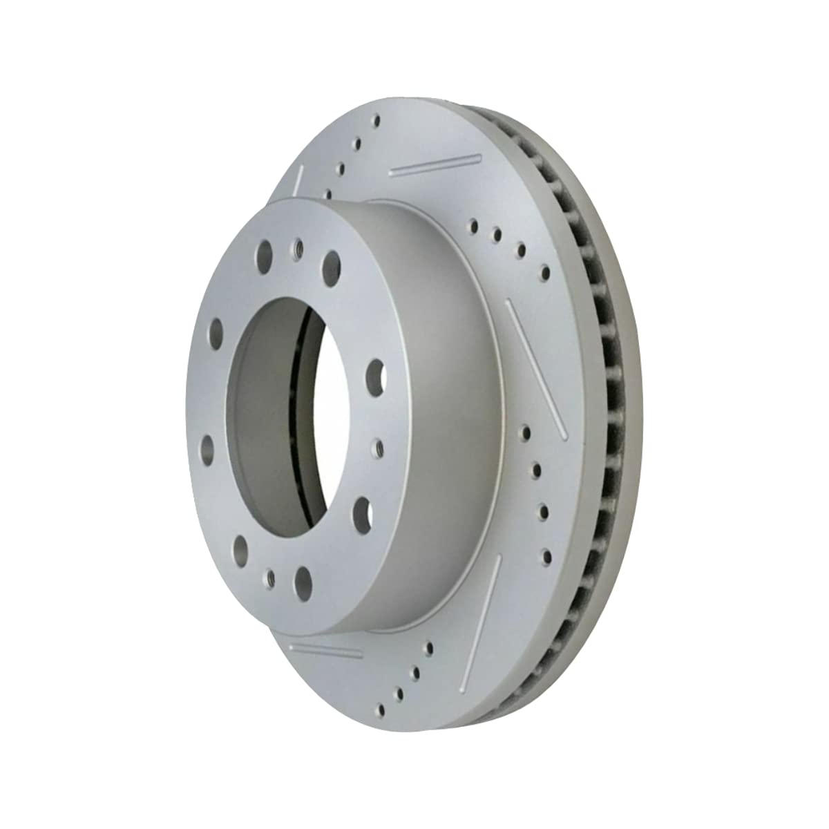 Autoshack Front Drilled Slotted Brake Rotors Silver Pair Of 2 Driver And Passenger Side Replacement For Gmc Sierra 2500 Hd Chevrolet Suburban 2011-2024 Silverado 2500 Hd Silverado 3500 Hd Pr65193Dszpr