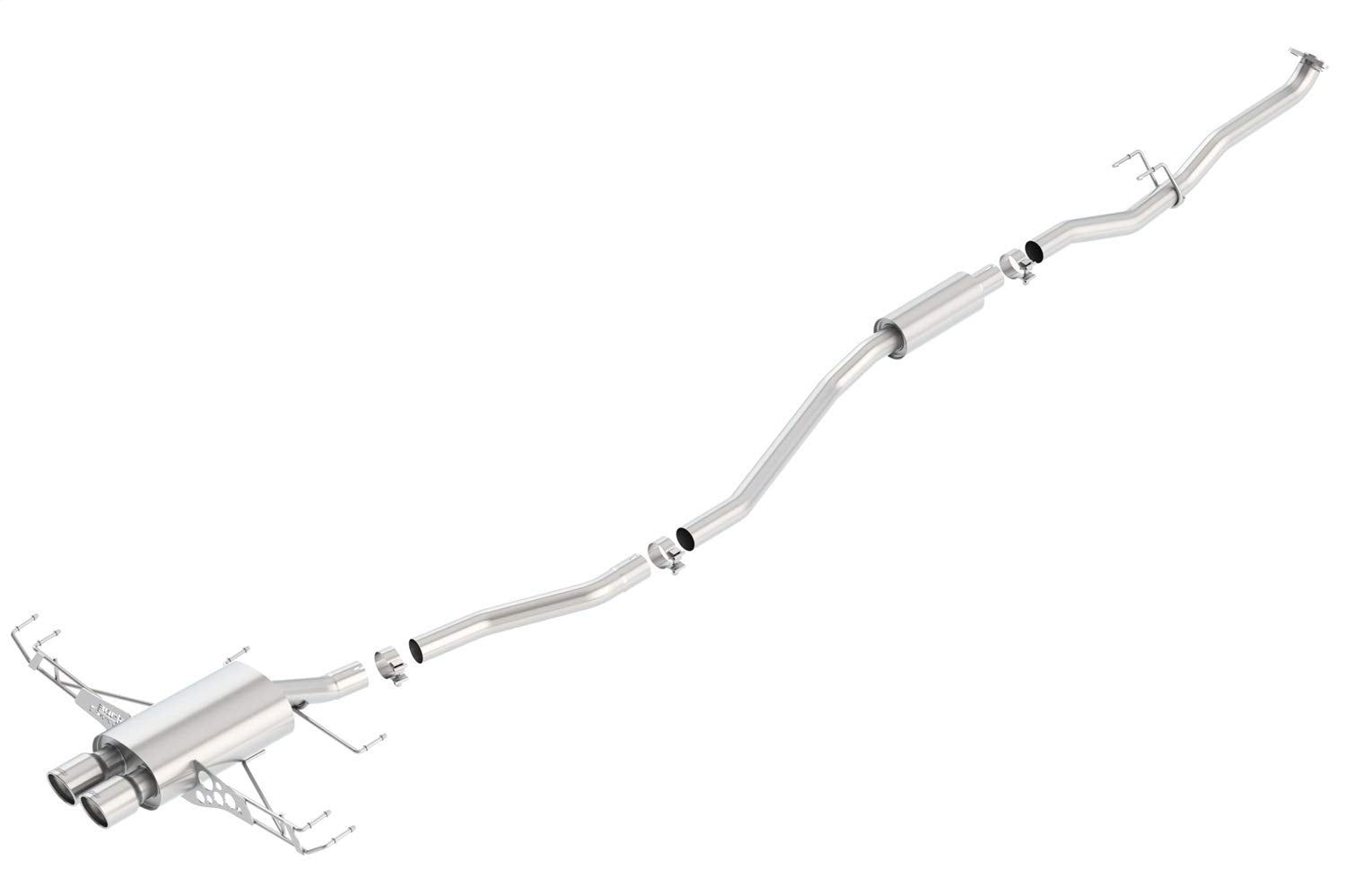BORLA 140739 Cat-Back Performance Exhaust System for 2017-2021 Honda Civic Sport 4 Cyl. T-304 Stainess Steel S-Type Sound Dual C