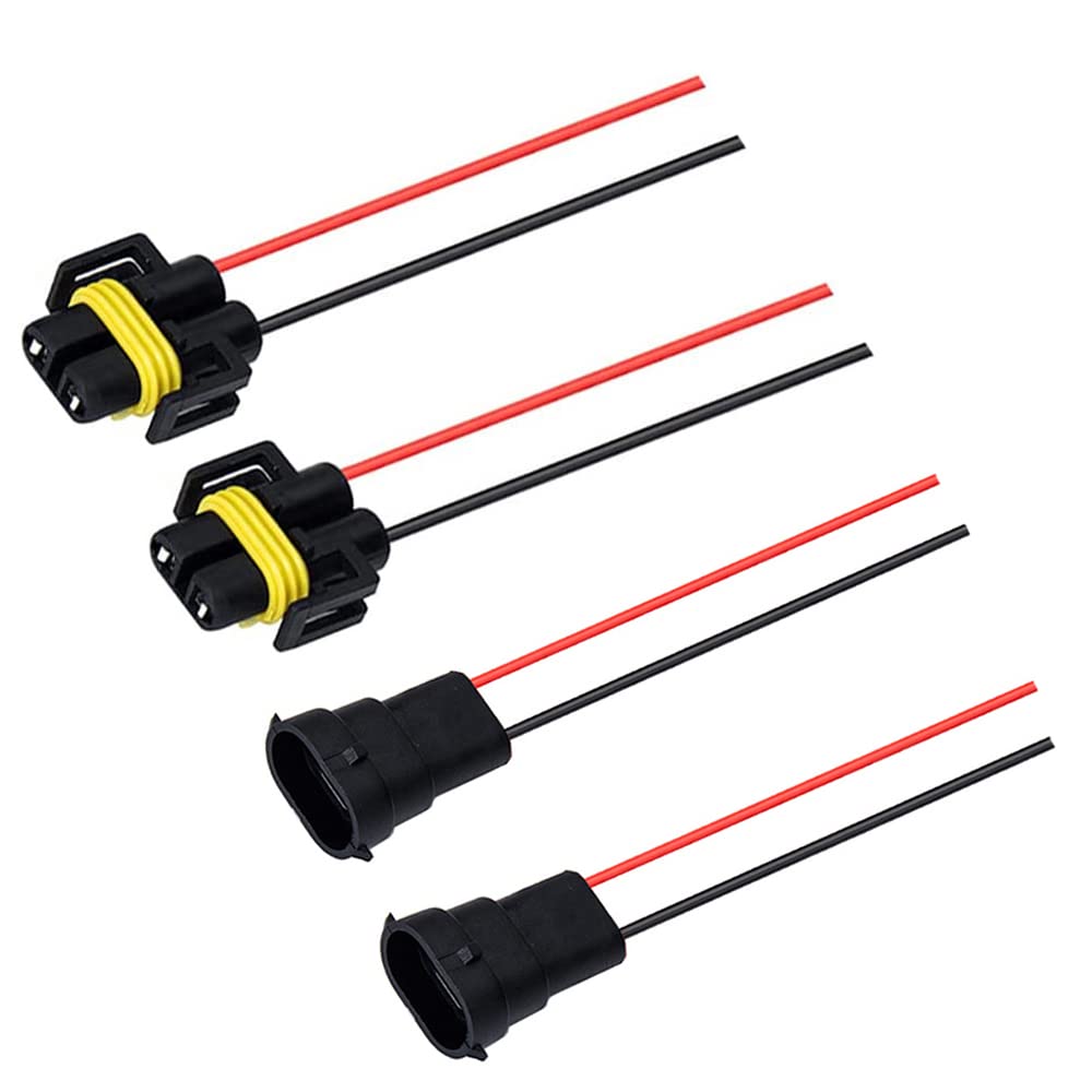 Blyilyb Set-2 H11 H8 Pigtail Socket Wiring Harness Harness Female And Male Connector For Headlight Fog Lamp