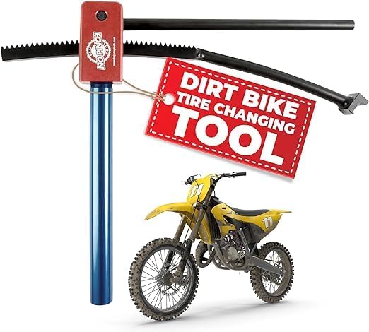 BAJA NO PINCH Tire Changing Kit - Aluminum Dirt Bike Tool for 16"-21" Wheels - Compact, Easy Mount for Enduro & Motocross - Silver