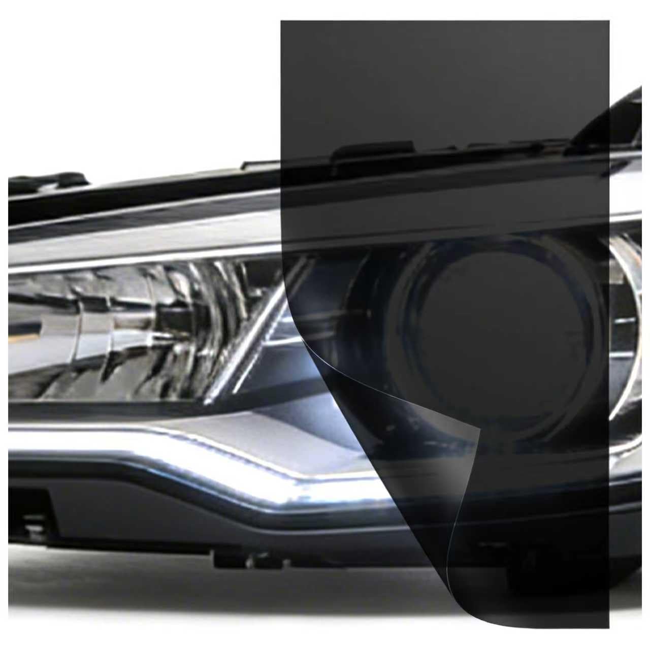 59.05 * 11.81 Inch Car Headlight Tint Film,Self-Adhesive Car Tail Light Tint for Headlight/Taillight Protection,Multi-Purpose Cu