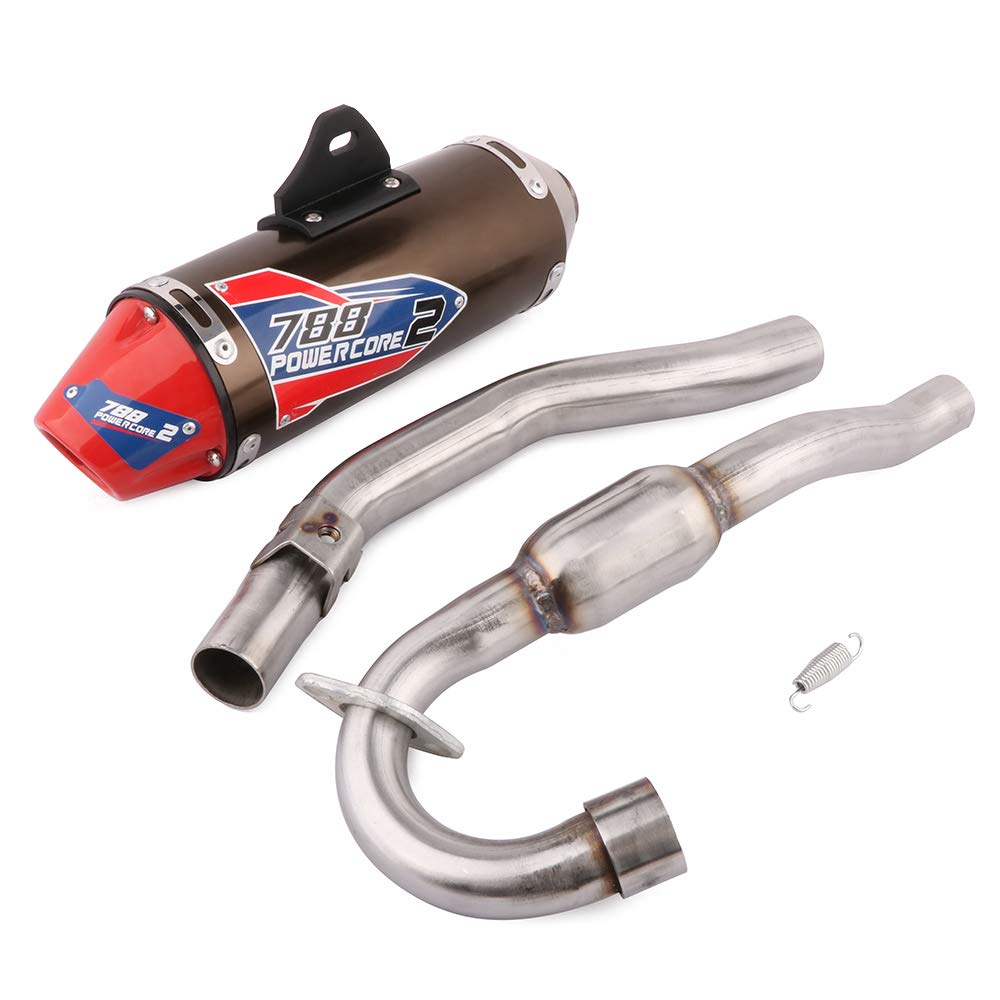 Jfg Racing Dirt Bike Slip On Exhaust,Motorcycle Muffler Pipe Full Kit For Crf150F Crf230F 2003-2017/Tao Tao Tbr7/Hawk 250-Red